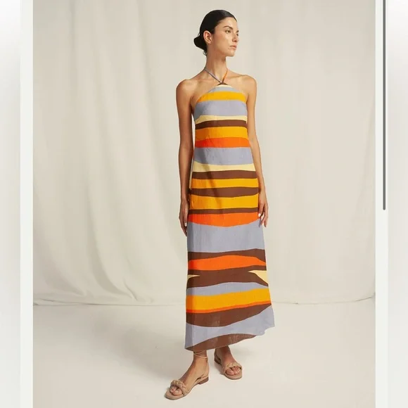 Cala de la Cruz Luna Linen Maxi Dress - Picture 2 of 10